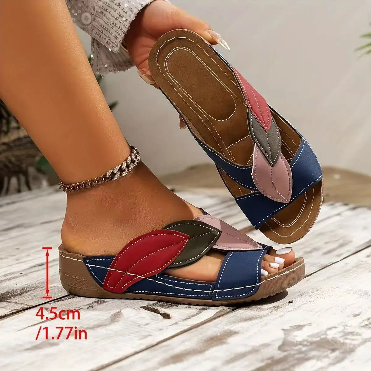 Irina - Sandalias de Polipiel con Cuña