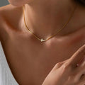 Cruz - Collar de acero inoxidable
