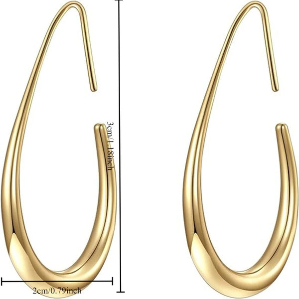 Pendientes de aro colgantes