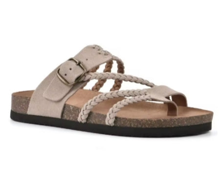 Sandalias de corcho con correa trenzada