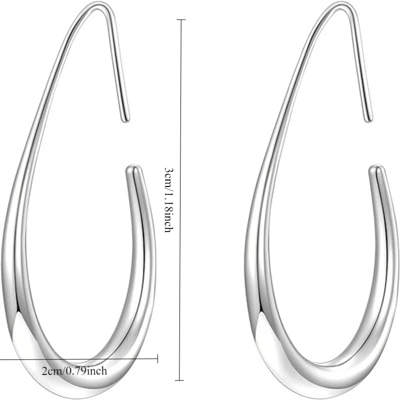 Pendientes de aro colgantes